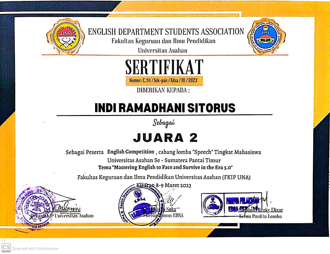 Juara 2 English Competition